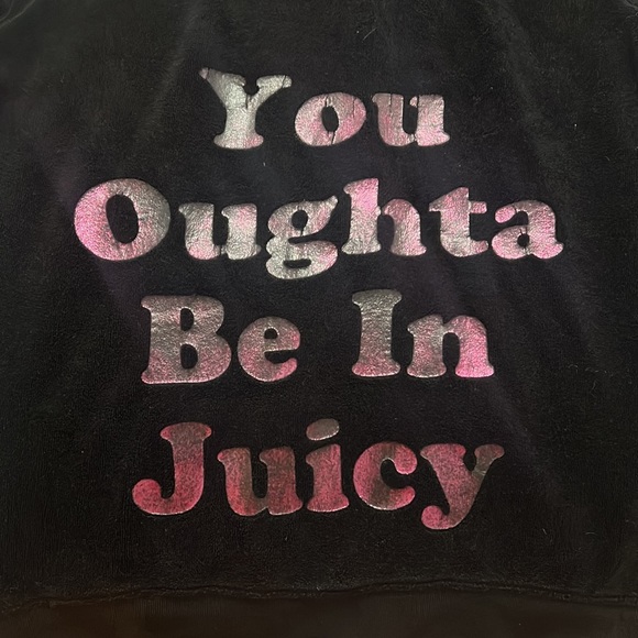 AUTHENTIC vintage juicy couture Terrycloth wide leg pants and zipper hoodie set - Picture 3 of 12